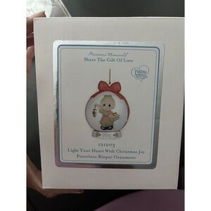 Light Your Heart With Christmas Joy Porcelain Bisque Ornament Precious Moments